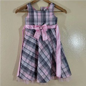 Youngland Girl's Pink Plaid Dress